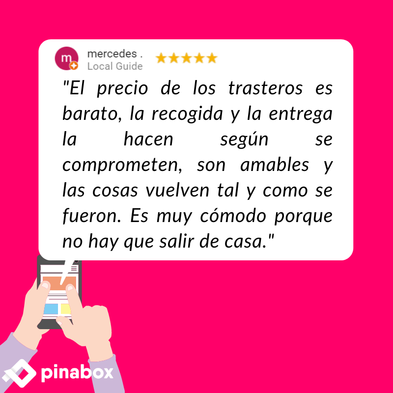 Pinabox_ES's tweet photo. Nos encanta ver vuestras opiniones para seguir creciendo 🤗
.
.
.
.
.
#pinabox #alquiler #trasteros #GuardaMuebles #SinSalirDeCasa #orden #Organización #ordenencasa #madrid #Sevilla #malaga https://t.co/uVaTgVJw4y