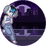 Pinkedalink's tweet photo. Wanted to practice small pixel backgrounds so @LaneyBea bribed me to make one with Riley. Couldn't decide HOW to do pixel him, hence two different versions.
#anthroart #pixelart #pixelscene #cityscape https://t.co/ZZz3Jp8O2G