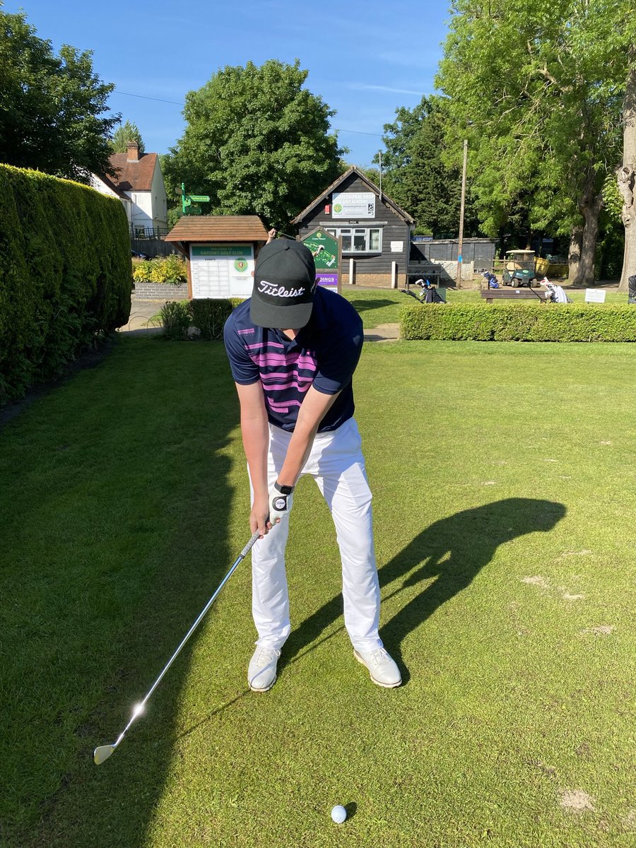 Tom Hutchins hits the first shot of the BB&amp;O PG#A season at Datchet where Guy Woodman scored a fantastic 65 to begin the season with a win