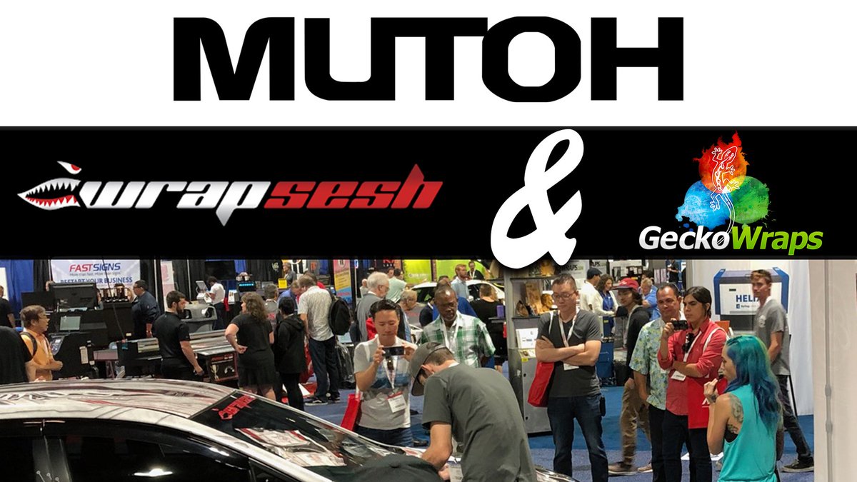 MutohAmerica's tweet photo. Less than 2 weeks until the GraphicsPRO Expo WRAPSCON show June 15-17 in Indianapolis. Join #MUTOH creative partners #Wrapsesh and #GeckoWraps as they demo the latest in wrap techniques in booth 301. Register today: https://t.co/oUoM8Q8K6j https://t.co/XEDwj5WxLG