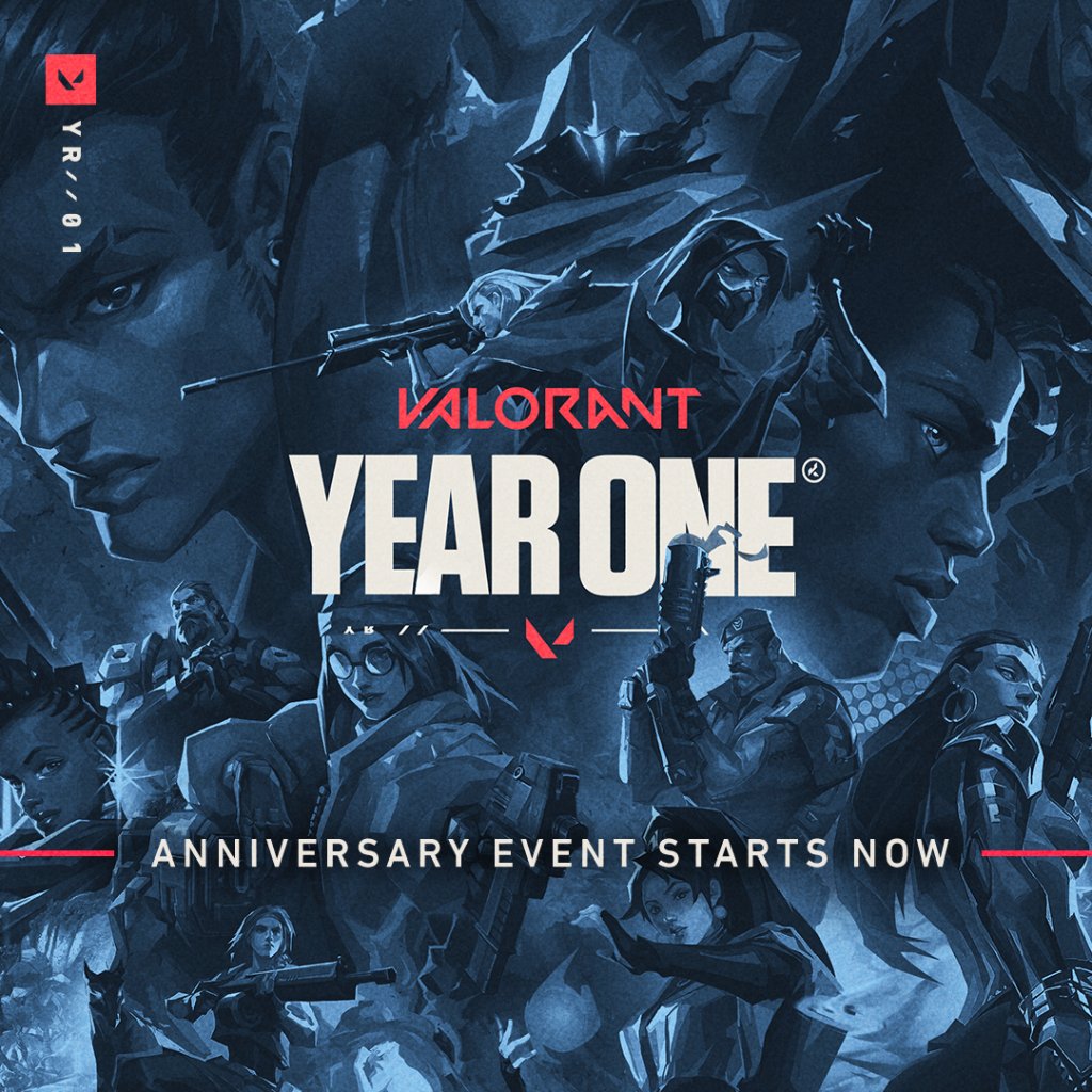 VALORANT's tweet - "Come celebrate VALORANT's One year with us. The