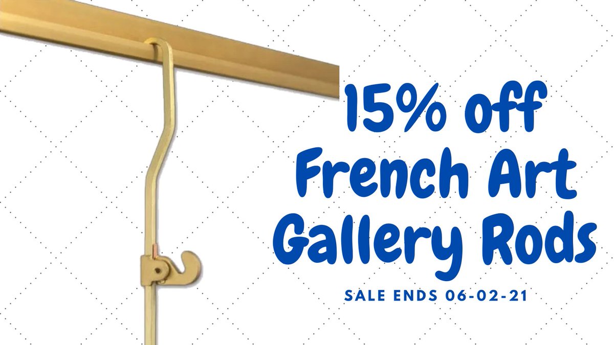 Today is the last day to save on French Art Gallery Rods. These precision made solid rods are a great way to easily hang and arrange pictures on any wall. Their elegance works equally well in both traditional and contemporary settings. Shop the link in our bio and save!
