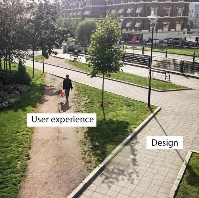 DsMatie's tweet photo. This picture is real 👇

Focus on your user goal and forget the design.

The user here wants to get home faster so he doesn't care that you created a nice way.

When you create a SaaS, focus on what the user wants and create the product around it. https://t.co/Tp0AGKWnq9