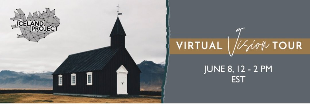 You're invited to join us for a Virtual Vision Tour of the Iceland Project!  Hear about the history and mission, see footage of the country and meet the people who are working for this mission.

Register at, ow.ly/lw6x50F1o6a,  to join us LIVE on June 8, 12 - 2 PM (EST)