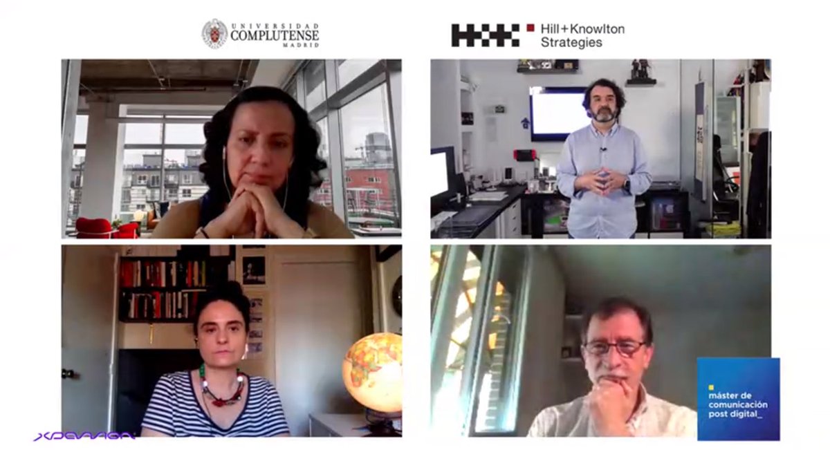 Esta tarde en la mesa redonda organizada con motivo del cierre de la 4ª edición del <a href="/MastComDigital/">Máster UCM & H+K</a> by <a href="/unicomplutense/">Complutense</a> &amp; <a href="/HK_Spain/">Hill & Knowlton Spain</a>.

¡Gracias a <a href="/UsuarioArraez/">David Arráez</a>, <a href="/JulioMiravalls/">Julio Miravalls</a> y <a href="/emandacen/">Elena Mandacen</a> por su participación!

🗣 Moderado por <a href="/AdrianaCovaleda/">Adriana Díaz Covaleda</a>
🤝Con la colaboración de Xpansion