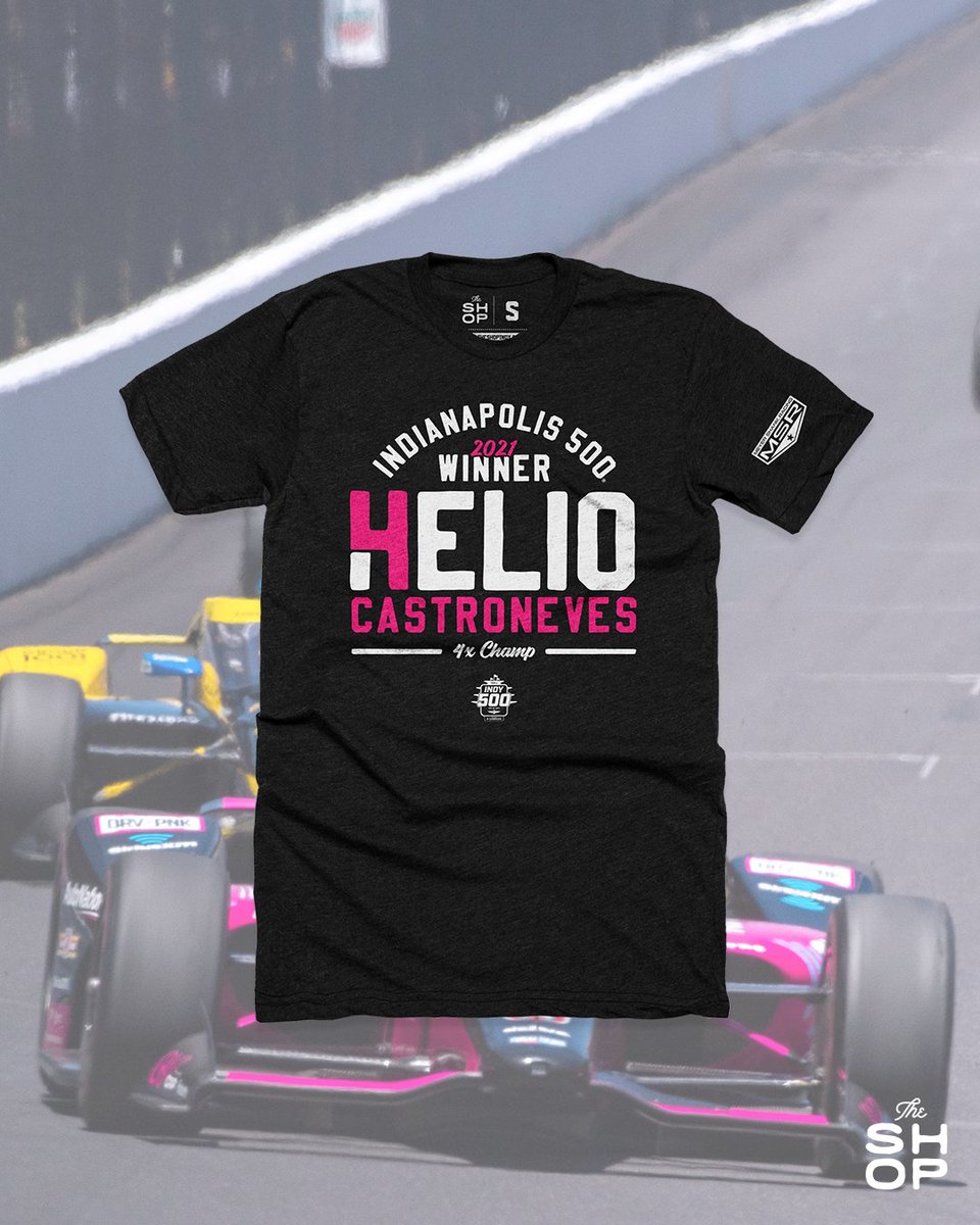 Helio did it! The newest 4-Time Indy 500 Champion has a new tee...from us! Grab this tee online now! It will ship within the next 2 weeks! @meyershankracing @heliocastroneves #ims #indy500 theshopindy.com/collections/in…