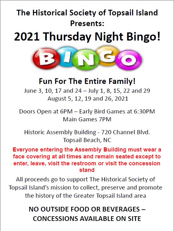 Thursday night Bingo is back!