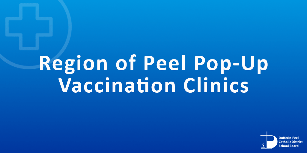 Parents and guardians, please read our Community Information Bulletin for information about Region of Peel’s School Pop-Up Vaccination Clinics for 12 years and older. 
➡ bit.ly/3fIMcrO