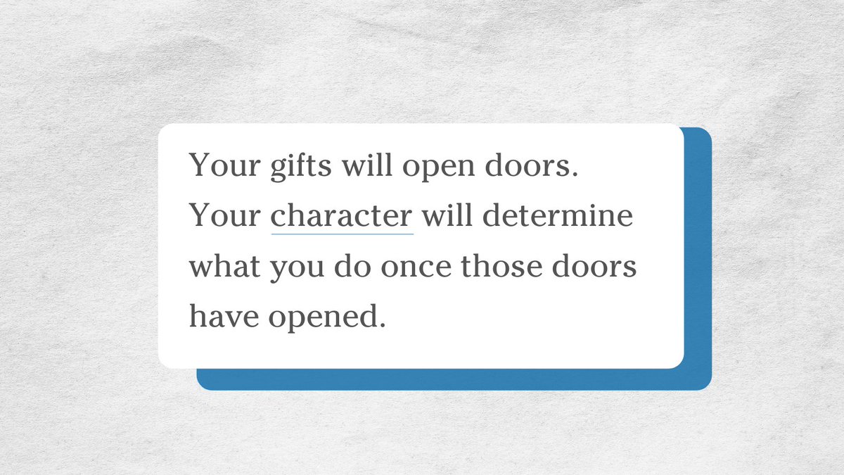 AndyStanley's tweet image. There’s no test for character. It’s always a pop quiz.