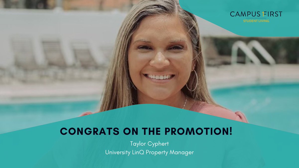 Congratulations to Taylor Cyphert on her promotion to Property Manager at UlinQ in Tampa, FL. She is a property management veteran with 5 years+ under her belt. Taylor brings a wealth of experience covering student and conventional housing throughout her career. #WelcomeWednesday