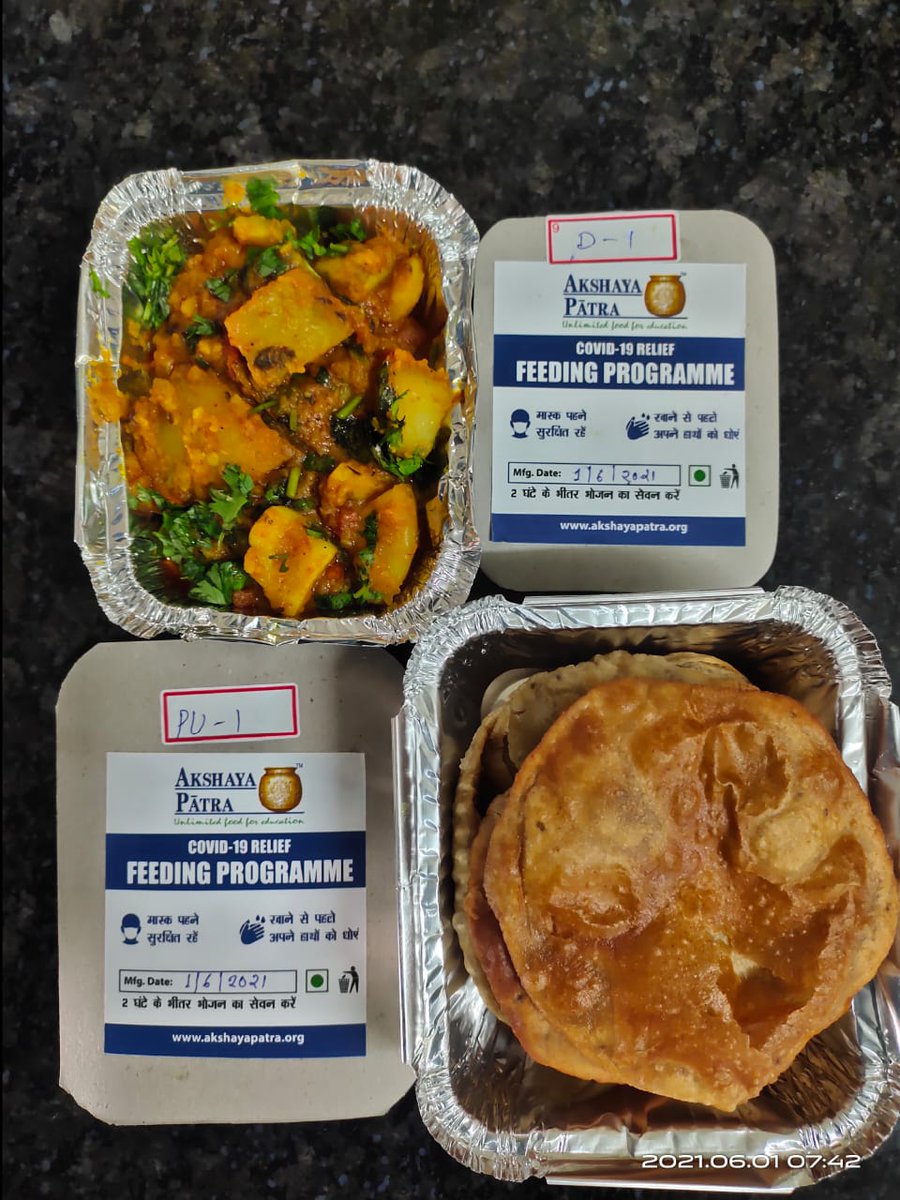 AkshayaPatraUSA's tweet photo. #ReliefinProgress Akshaya Patra helped provide #COVID19 Relief by preparing and distributing cooked meals to the staff at hospitals in Lucknow.
For only $4 you can provide 10 packed meals to frontline workers, daily wage laborers and individuals in need. https://t.co/VnaFuVGRHJ https://t.co/mlACBjjP1R