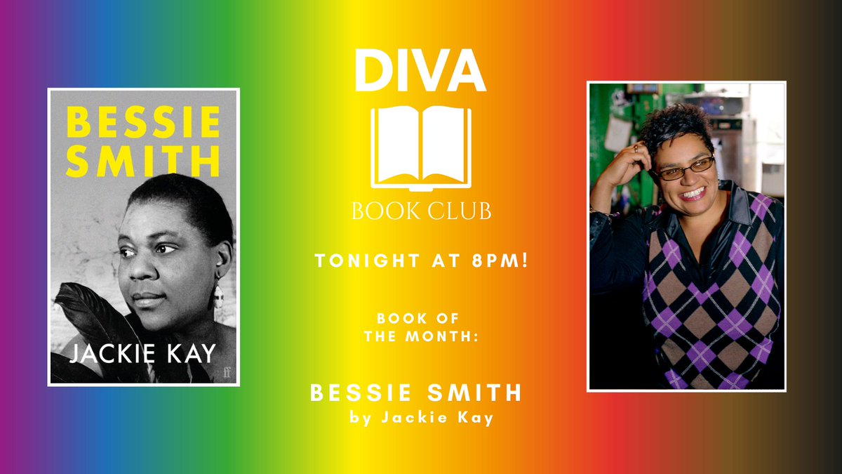 DIVAmagazine's tweet photo. LIVE IN ONE HOUR! The #DIVABookClub speaking to the amazing @JackieKayPoet LIVE all about her book Bessie Smith! π
Join the #DIVACommunity to watch: https://t.co/kaaEwngC0c https://t.co/OvKhi5I9uw