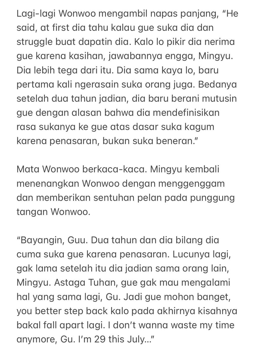 codinglanguage's tweet image. narasi kelima bagian tujuh
ps. narasi kelima sangat panjang ya mohon maaf dan aku terlalu malas untuk masukin ke writeas