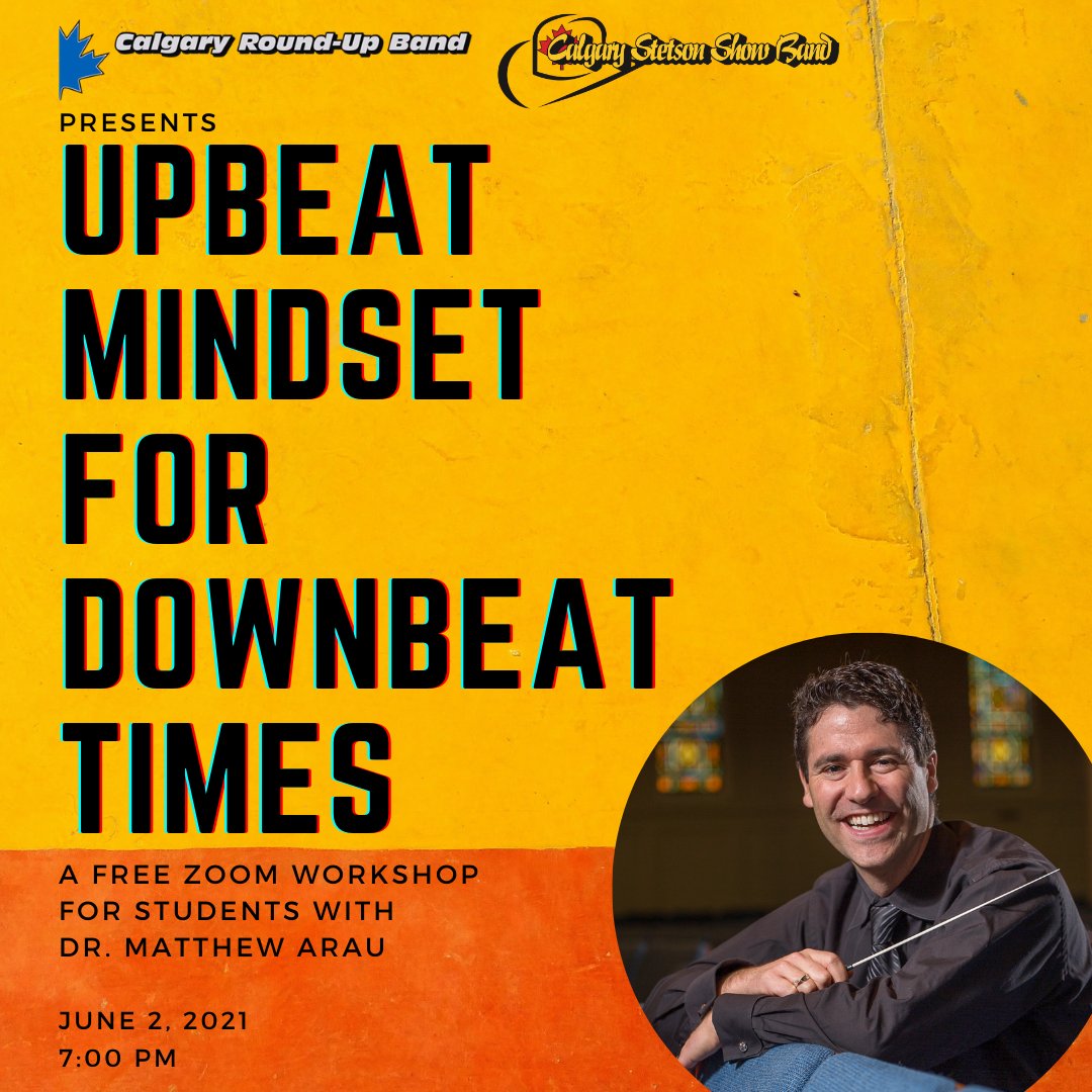 Upbeat Mindset for Downbeat Times is happening today at 7 PM! Registration is still open and you definitely won't want to miss out on this event. Hope to see you all there!
buff.ly/3e1xRX5

#yyc #yycarts #yycyouth #yycnow #yycliving #marchingband #band #upbeatglobal