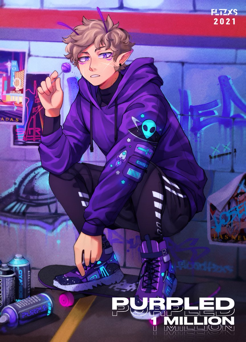 Floatzxs_'s tweet photo. Alien boy 👾 #purpledfanart #PURPLED1MIL https://t.co/WSs3n68Swv
