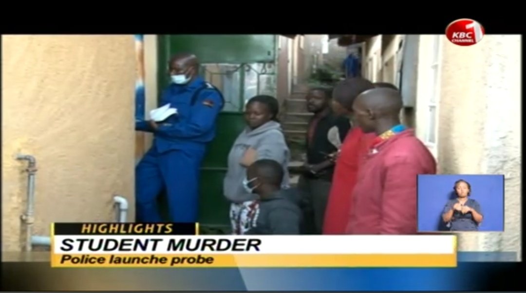 KBCChannel1's tweet image. Police launch probe into murder of Masinde Muliro University female student #KBCNewsHour ^CM @serfine_achieng