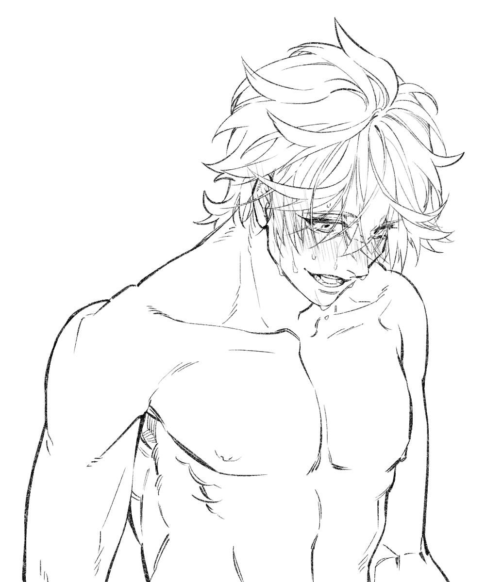 乳首もかきました!🥰 