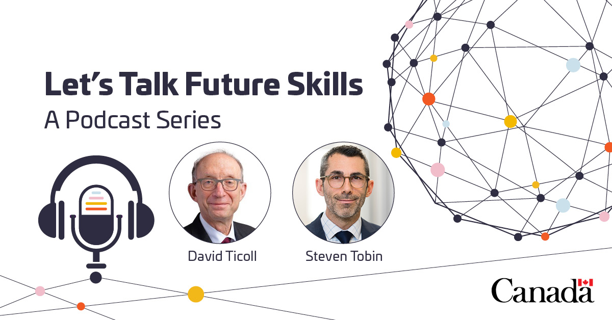 Today, on Let’s Talk Future Skills, <a href="/dticoll/">David Ticoll</a> and @StevenTobinLMIC talk about #LabourMarketInformation and how it can help Canadians make informed choices.

🎧 Listen &amp; subscribe: ow.ly/YGwc50F1qjf