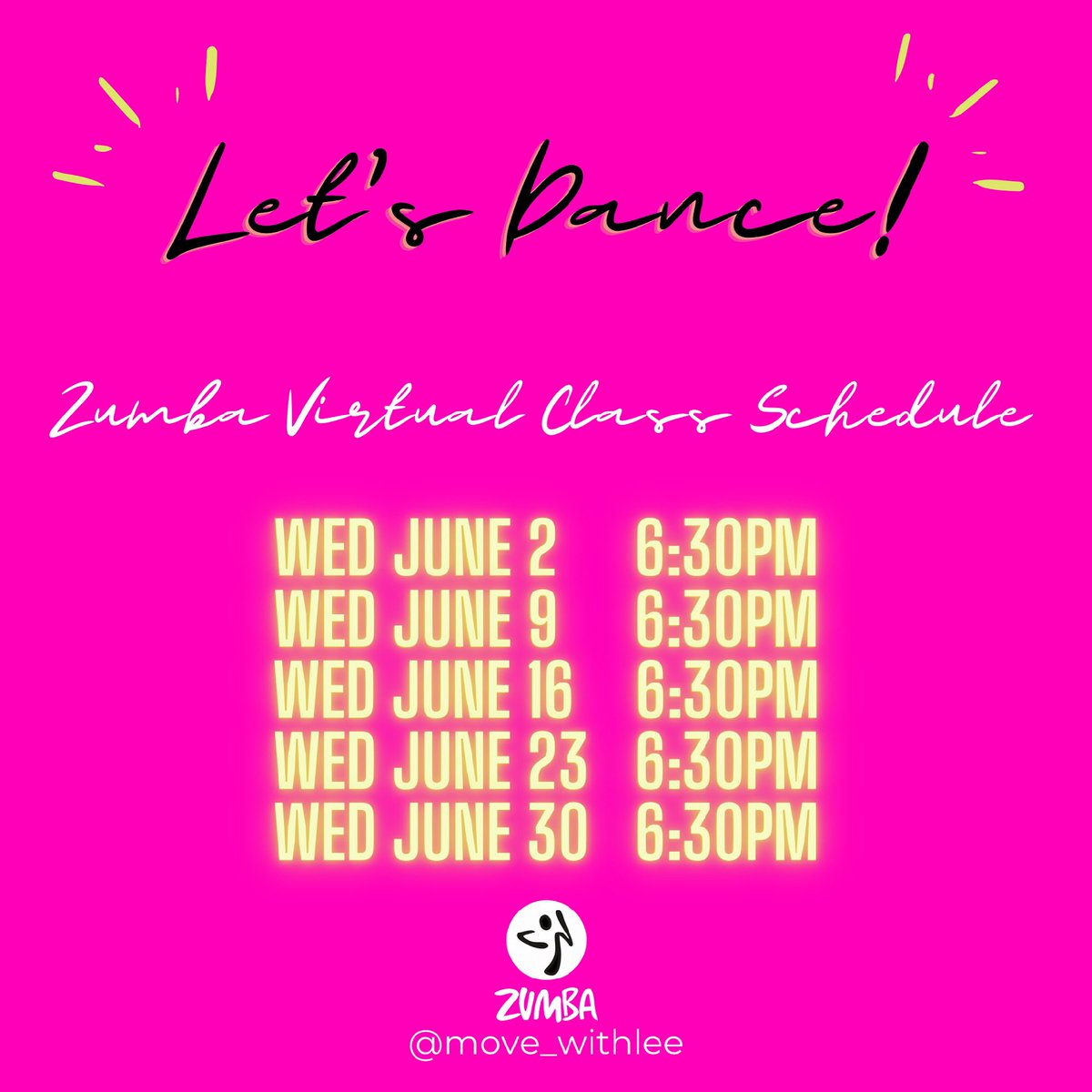 Move_withlee's tweet image. New Zumba Schedule starts tonight! Sign up at Lisetter.Zumba.com 🎉