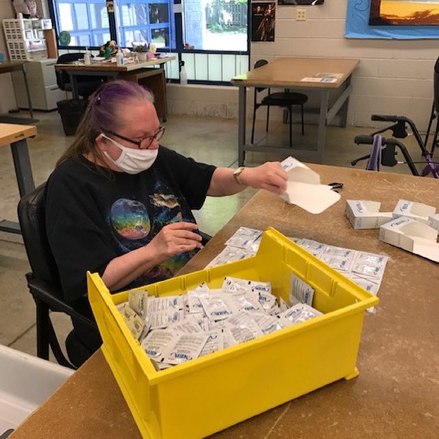 We saw Madalyn in action as she was working on job for <a href="/VolkOptical/">Volk Optical Inc</a>. We appreciate local businesses who value the skills of individuals who have disabilities. Learn more about #employment supports by calling 440-350-5064 or visit lakebdd.org/employment-nav…. #EmpowerEngageEnrich