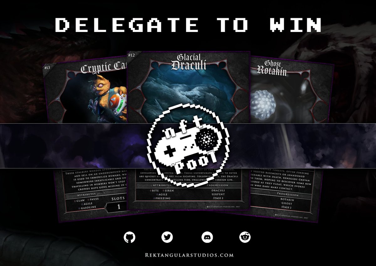 NovelliaGaming's tweet photo. Win a rare Occulta Novellia #NFT by delegating to our NFT stake pool! The next 10 delegators will receive 1 of our rarest characters.

BUT WAIT! THER'S MORE!

Every month, starting July, 2 delegators will win 1 rare Occulta Novellia NFT!

More details below.
#Cardano #CNFT https://t.co/dqggHVUl57