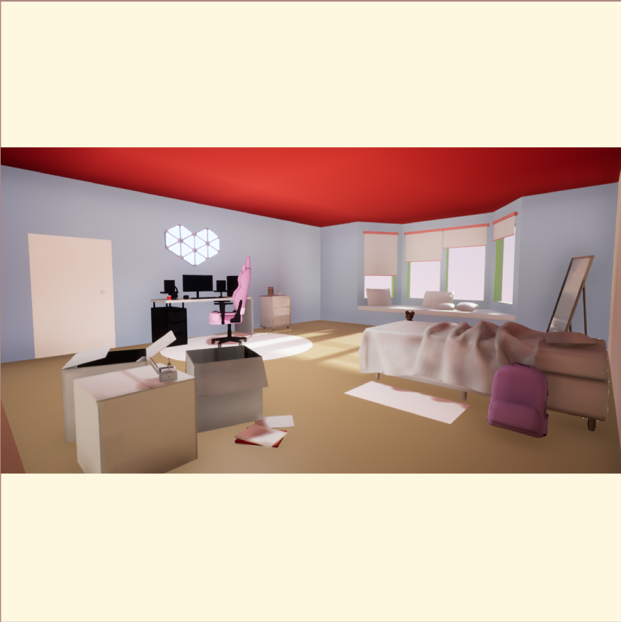 Sophiavideogame's tweet image. The first image is of Sophia’s bedroom in the present and the second image is of Pearl’s bedroom in the 90’s. No textures yet, just some base colors to help separate objects.
#indiedev #gamedev  #indiedevhour #IndieGameDev #3Dmodels #indiegame #gamedeveloper