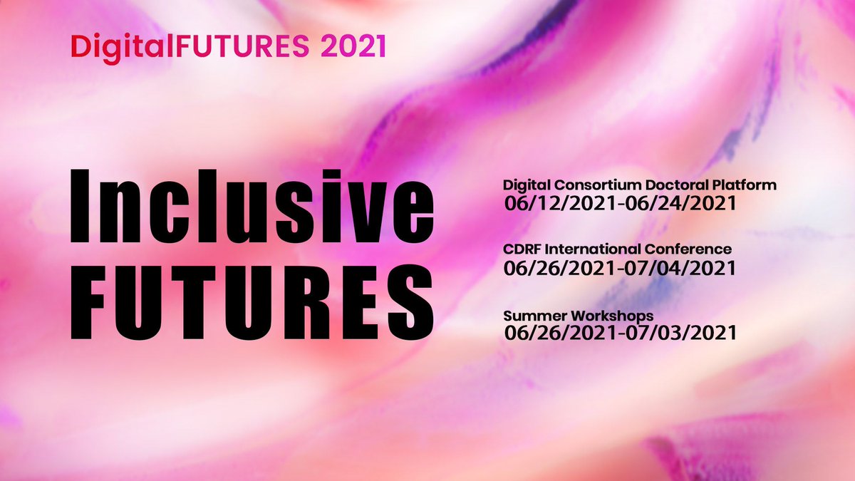 DigitalFUTURES is pleased to announce the launch of InclusiveFUTURES, an entirely free festival of workshops and lectures for students of architecture around the globe.

Workshops: digitalfutures.world/workshops/
Lectures: digitalfutures.world/lectures-docto…