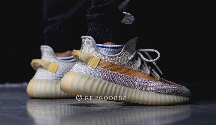 yeezy light on feet
