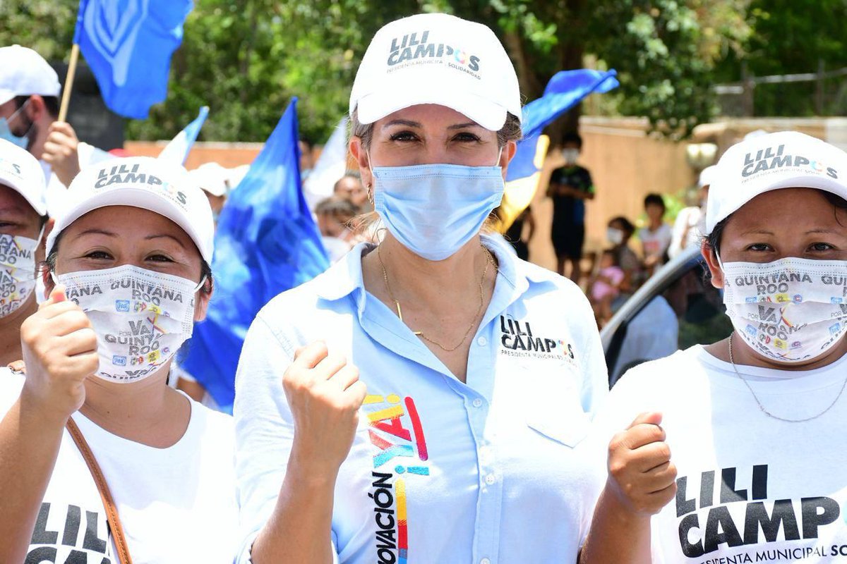 LiliCamposM's tweet photo. ¡De frente y con todo! Es momento de dar la GRAN BATALLA por la VICTORIA. Voten con todas sus fuerzas por recuperar el brillo de Solidaridad. ✖️VOTA LILI CAMPOS Coalición #VaXQuintanaRoo: PAN, PRI, PRD, CONFIANZA. https://t.co/1oqIMePrZo