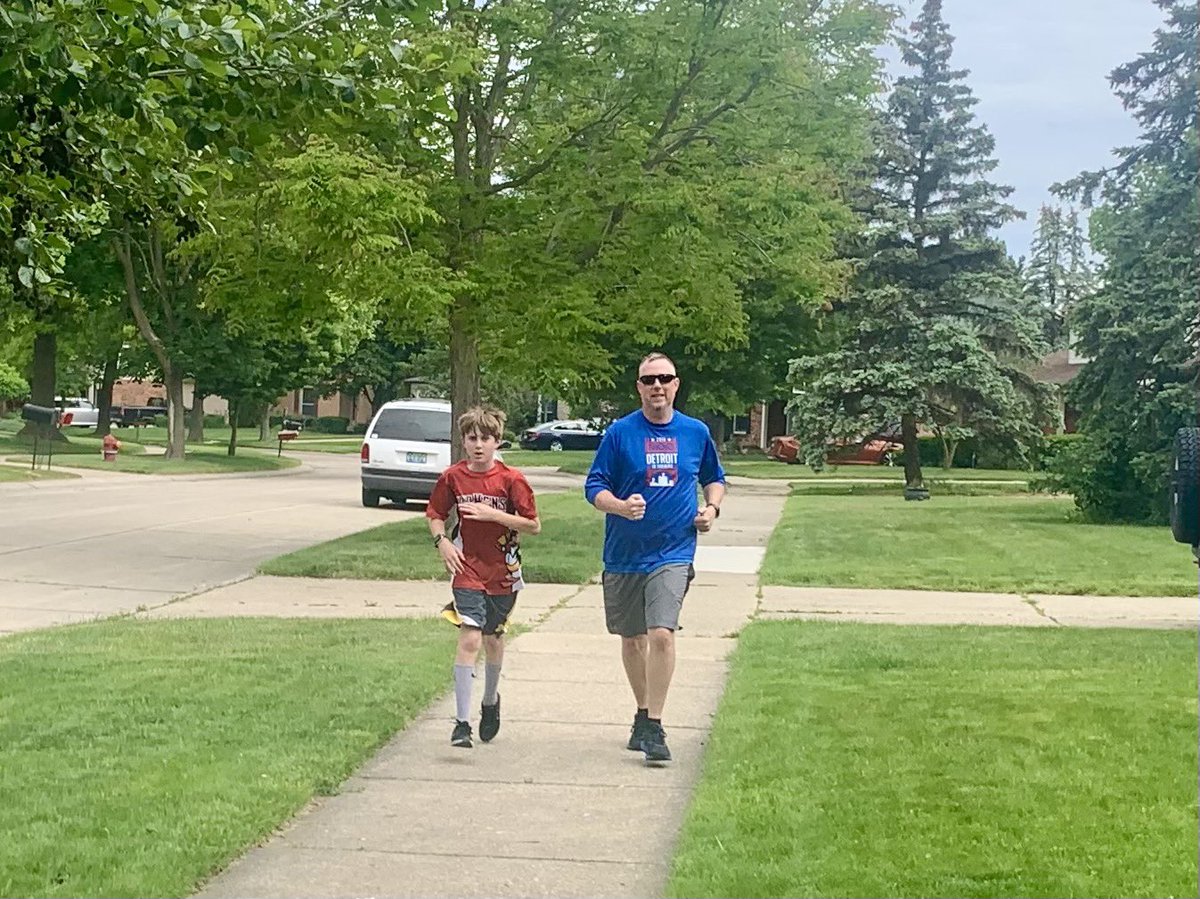 LogOff_LaceUp's tweet photo. Congratulations to The Miller Family @Costello_Tweets @CostelloPhysEd on finishing their #logoffandlaceup! https://t.co/gY0FA74nrS