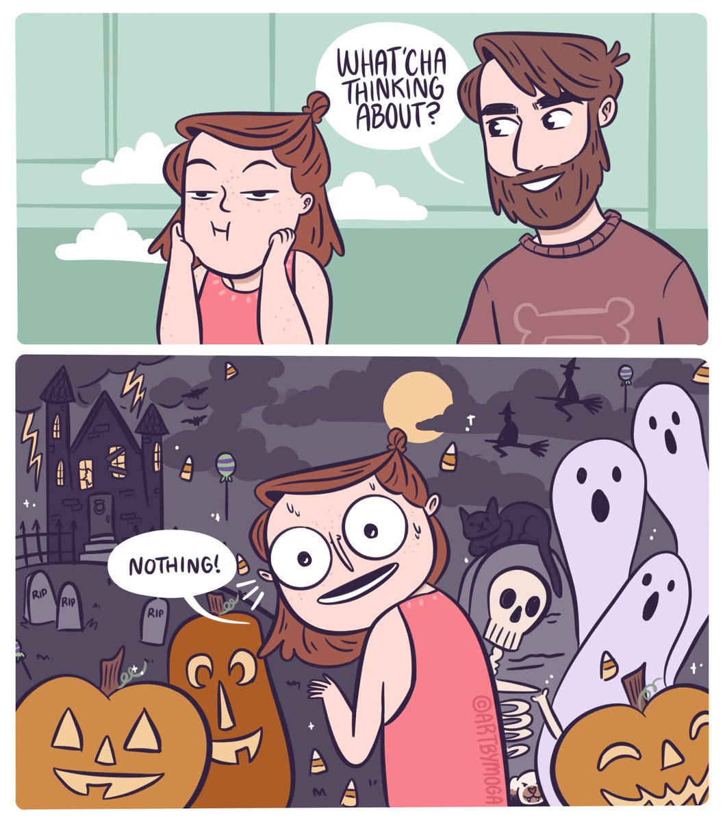 artbymoga's tweet image. 👻🍂🐈‍⬛🎃💀