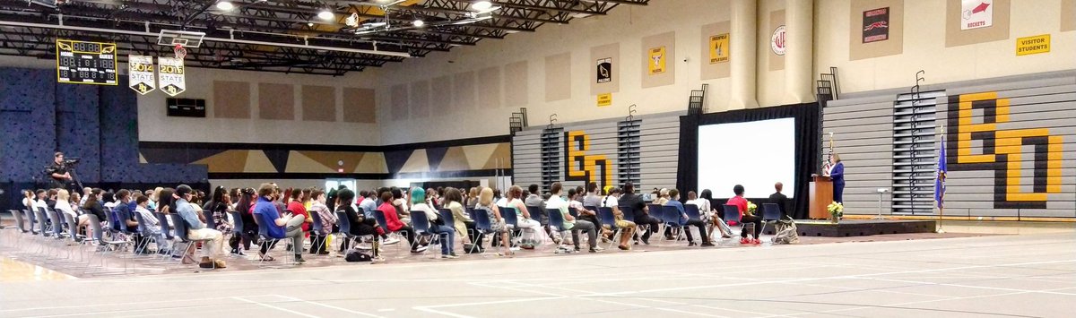 SBGriffie's tweet photo. Congrats, 8th graders!  Best wishes as you journey into high school. #bdstrong #teambrowndeer #bdms https://t.co/xD8cMOxIQ8