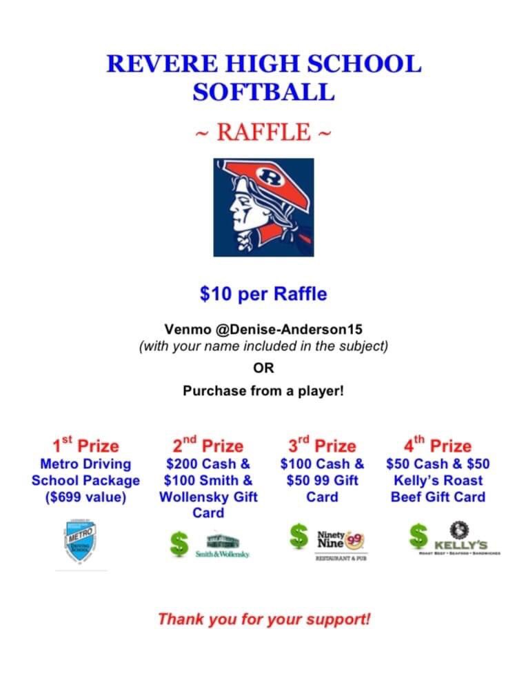 ginaraffa's tweet photo. Please support RHS Softball!! Thanks in advance!! @DeniseA37347214 @REVERE_SOFTBALL https://t.co/SoNxlTAK7h