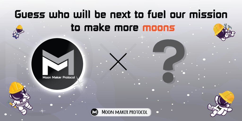 MegapadDeFi's tweet photo. Moon Maker Protocol is forever evolving. Guess who will be next to fuel our mission to make more moons 🚀🌕
📢 New partner announcement tomorrow 🤫
Please follow us and retweet.
#MoonMakerProtocol #MMP #BSC #DEFI #DecentralizedTokenLaunchPlatform https://t.co/DzMOqyWgio