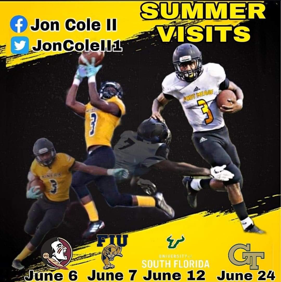JonColeII's tweet photo. June Camp Schedule! 1st stop June 6th (Session 2) FSU... (3)00%GRINDTIME @coach_cornelius @Anthony34352017 
@Coach_Norvell @FSUCoachJP @FSU_Recruiting @FSUFootball  @polk_way  @H2_Recruiting https://t.co/5xMHe6Avyk