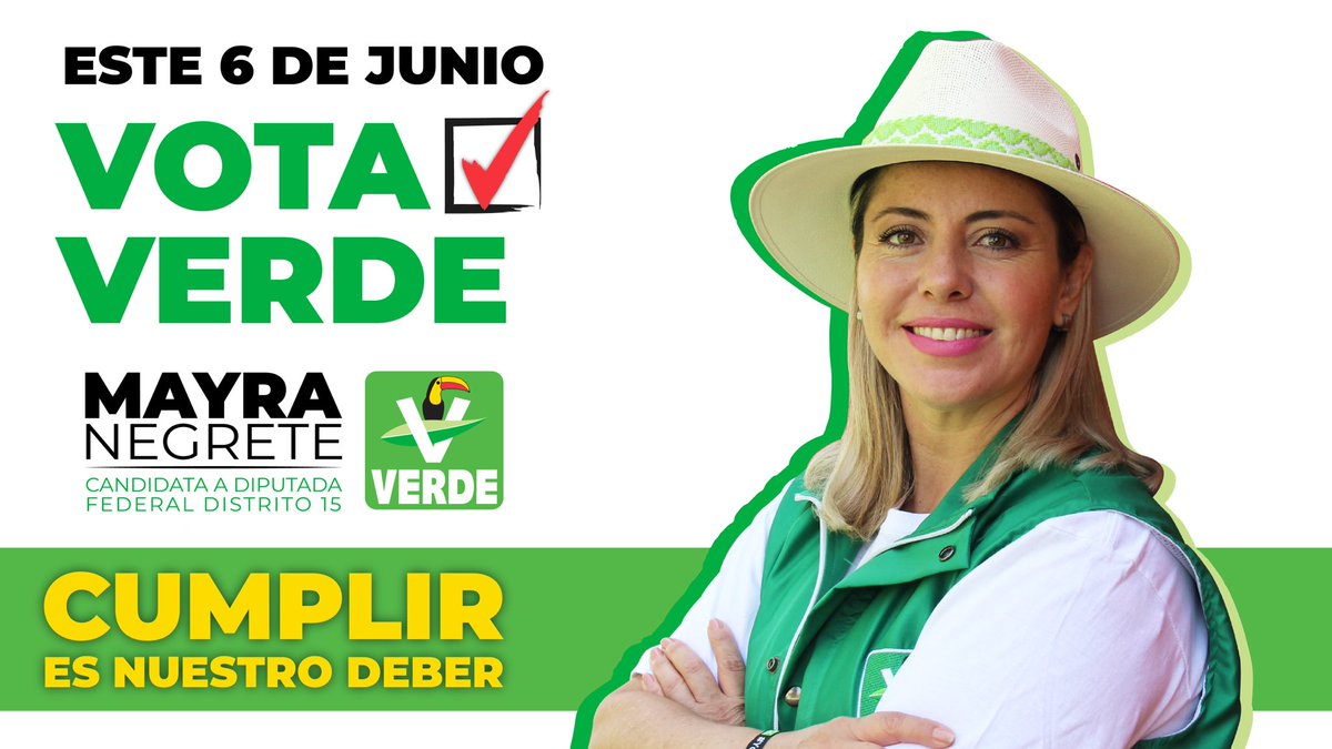 MayraNegreteVa's tweet photo. Este 6 de junio, con tu #VotoVerde cambiaremos el rumbo de #Irapuato y todo #Guanajuato. 
Sal a votar con confianza porque el cambio que merecemos esta cerca.
#VotaVerde 🗳✅

@PVerdeIrapuato @partidoverdegto https://t.co/OXvw9X9C8F