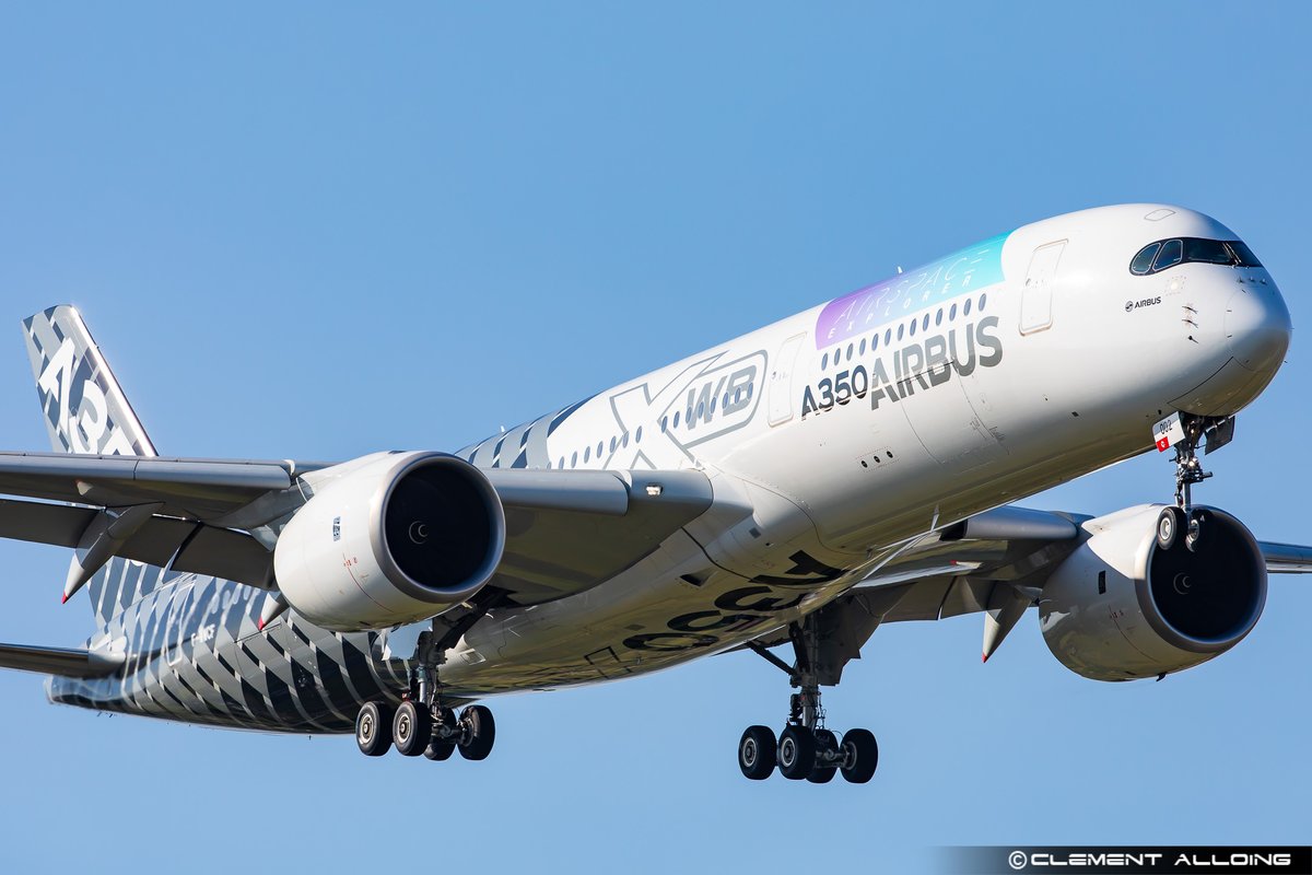 CAlloing's tweet photo. Only 24hours after leave #Toulouse to #India for Humanitarian flight to delivering supplies to fight against Covid19 , #A350 #FWWCF return back at her home base ! #Avgeeks #Avgeek https://t.co/UoplbP9sxO