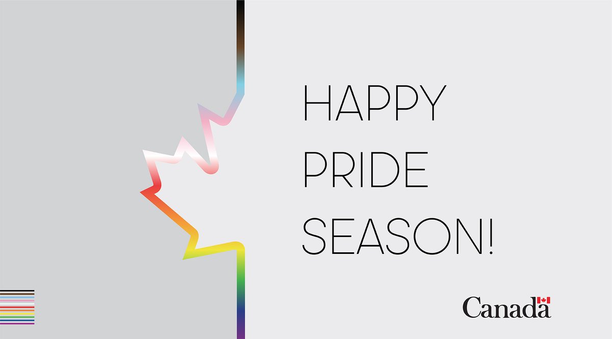 1 month isn’t enough to celebrate Pride in Canada!  
🌈🏳️‍🌈🏳️‍⚧️  

#PrideSeason takes place from June to September with local events across the country celebrating the resilience and spirit of #LGBTQ2 people in Canada. Follow us as we highlight Pride celebrations all summer long!