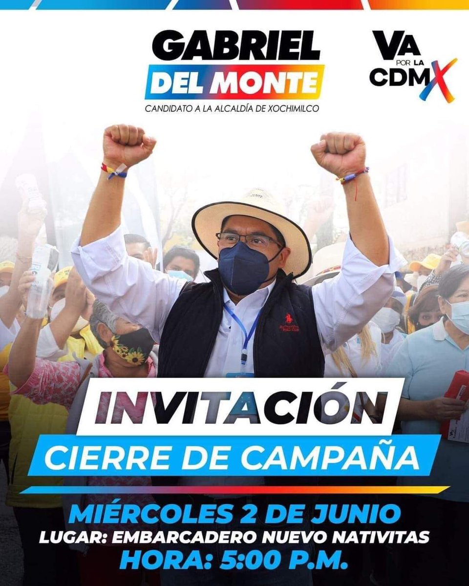 CochoaMtz's tweet photo. Xochimilco no quiere reelección y vamos a ganar con Gabriel del Monte. Vota 6 de junio @GamoMonte
@JoseLuis_Dip
@xoxofuentes
@NitziaRosas
#DespiertaXochimilco
#DESPIERTAMEXICO
#NIUNVOTOAMORENA https://t.co/P5bXC0zAZP