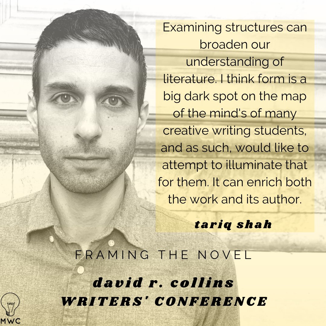 MWC_QC's tweet photo. @tariqshwa will be this year's instructor on #NovelWriting at the #CollinsWritersConference (June 24-26)

His novel, #WhiteoutConditions, which is a visceral and lyrical exploration of homegoing and grief, is out on @TwoDollarRadio.

Shah's workshop is titled "Framing The Novel." https://t.co/ULXprXdLw2