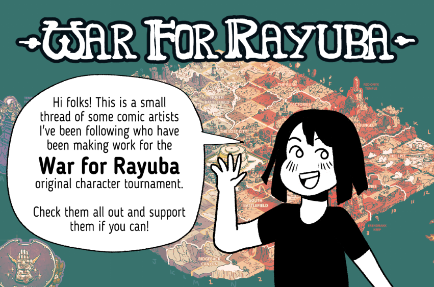 War for Rayuba was featured on People Make Games youtube channel today, so it's a good time to talk about the comics coming out of this tournament!
