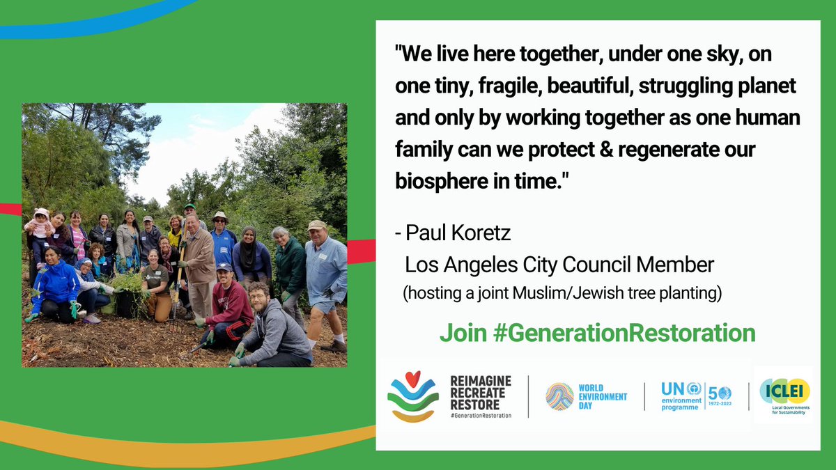 In the lead up to #WorldEnvironmentDay, Council member of @LACity @PaulKoretzCD5 calls on us to work together to restore our shared planet. Together, we can be #GenerationRestoration.