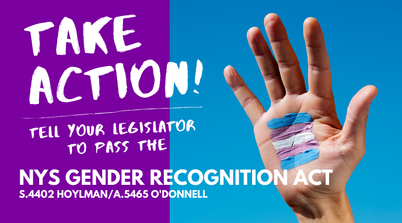 empirejustice's tweet photo. TAKE ACTION to help us pass the #NYSGenderRecognitionAct (S.4402/A.5465), which removes barriers for #trans, #nonbinary, and #intersex NYers to obtain accurate birth certificates, marriage certificates, driver's licenses, and name changes! https://t.co/hDDu0MEyn6 https://t.co/e5BvRiYjM7