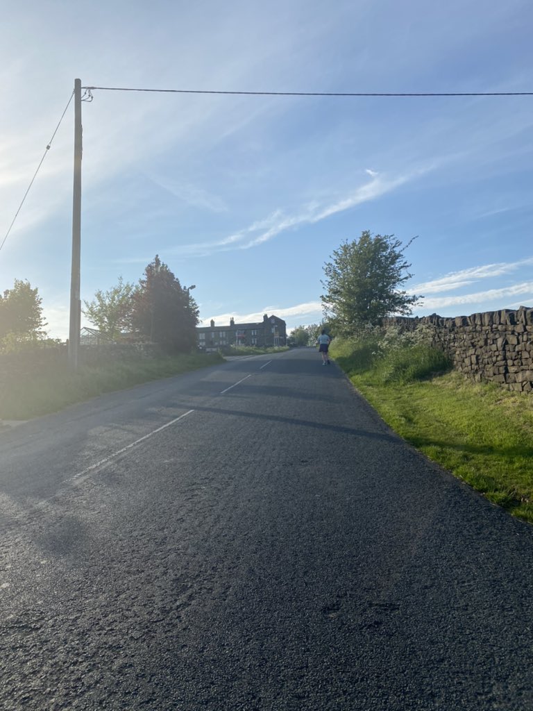 Up and over the hills of Haworth tonight 🏃‍♀️🥵☀️💪🏻 #doit4ben #mnd #LondonMarathon @BenSupport4Auto  <a href="/mndassoc/">MND Association</a>