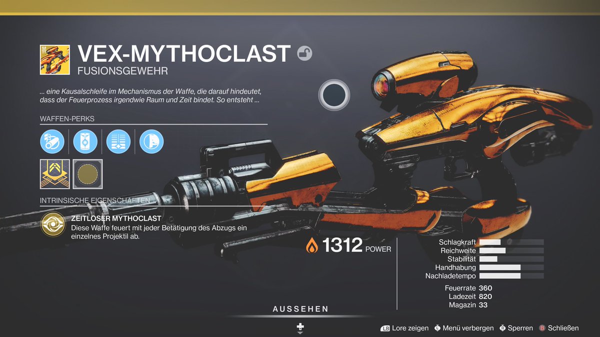 noctucx's tweet image. Das ging ja fix. Aber to be fair: Ich schließe mich den vielen Videos &amp;amp; Reddit Posts an. In der jetzigen Fassung ist die Mythoclast ein Schatten seiner selbst im Vergleich zu D1 und literally bissl unbrauchbar #Destiny2 #VaultOfGlass #VexMythoclast