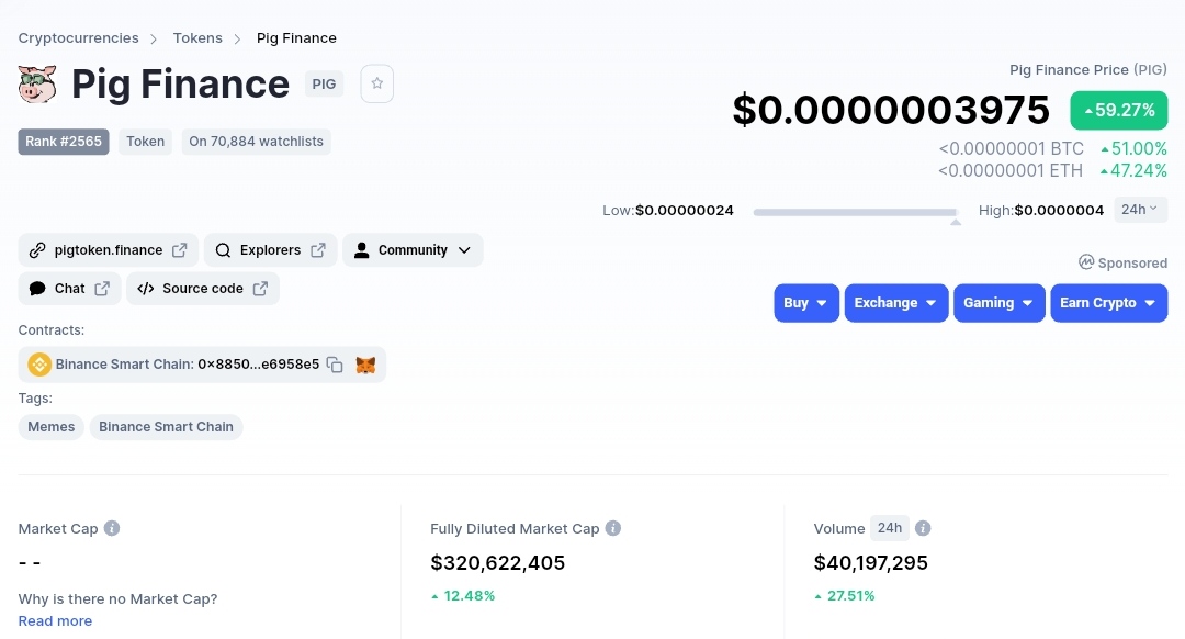 Pig_Finance's tweet image. 64%+ for today and this is just beginning🤑. The big things for PIG are just being to start 🐷🔥.