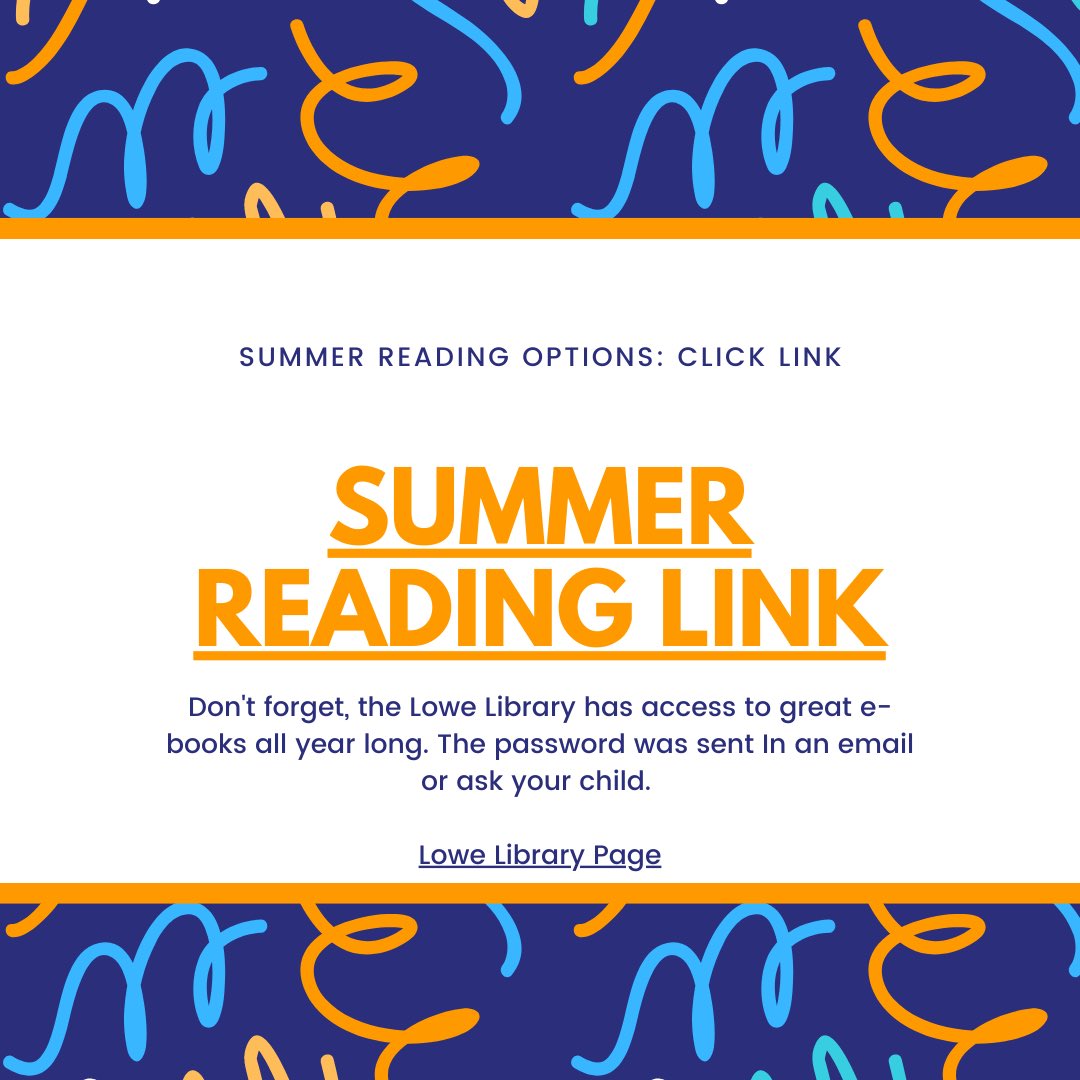 Summer Reading Information for Leopard Nation! Here’s a link to summer reading programs: jcpsky.libguides.com/c.php?g=512518… And another link to the Lowe Library Website: jcpsky.libguides.com/c.php?g=1027972