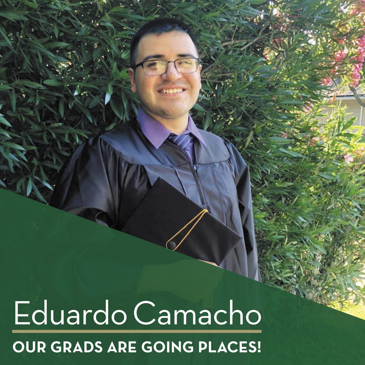 PUCNow's tweet photo. ✨Our Grads are Going Places✨

Chemistry major and Biology minor Eduardo Camacho is going to Loma Linda University School of Pharmacy  🙌🎊 

💛🎓💚

#PUCNow #LearnWithPurpose #PUCGrad #WeLoveOurStudents  #LLUSP https://t.co/4lEMbMvF2j