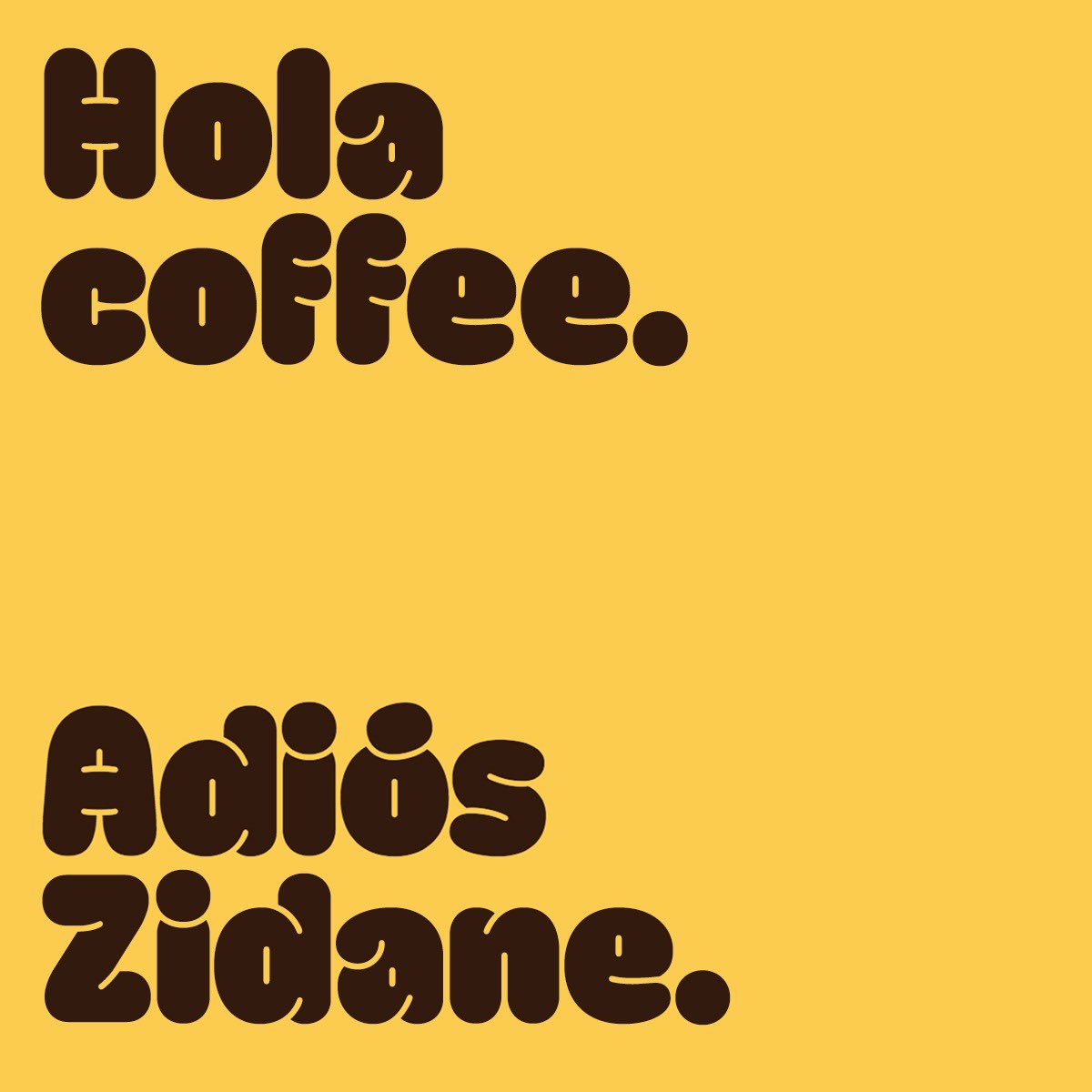 No tenemos mucha idea de fútbol, ni siquiera nos gusta especialmente, pero nos apetecía despedirnos de este señor. 

<a href="/OfficialZZidane/">Zinedine Zidane</a> si no sabes cómo reciclarte aquí podemos convertirte en un súper barista. Futbarista. Échale un ojo a los cursos que tenemos.
