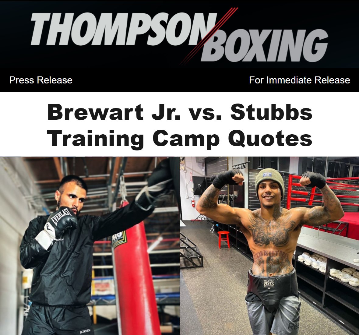 FightAction's tweet photo. Richard Brewart Jr. vs. Donte Stubbs Training Camp Quotes #321Boxing 6/6/21 @ThompsonBoxing #boxing #21yearanniversary #ThompsonBoxing #TorresContreras #Fights #War #TheHurtGame #LosAngeles #SundayIsForBoxingToo @MakitaTools @fortifiber @Omegaproducts https://t.co/xxPvnAMxnp https://t.co/FV6dzHsrb1